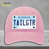 Tailgtr Kansas Novelty License Plate Hat Unconstructed Cotton / Pink