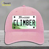 Climber Tennessee Novelty License Plate Hat Unconstructed Cotton / Pink