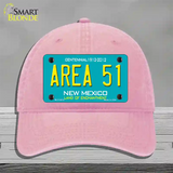 Area 51 New Mexico Novelty License Plate Hat Unconstructed Cotton / Pink