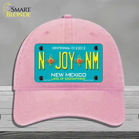 N Joy NM New Mexico Novelty License Plate Hat Unconstructed Cotton / Pink