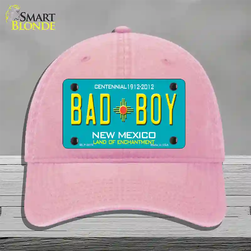 Bad Boy New Mexico Novelty License Plate Hat Unconstructed Cotton / Pink