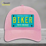 Biker New Mexico Novelty License Plate Hat Unconstructed Cotton / Pink