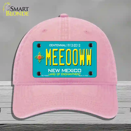 Meeooww New Mexico Novelty License Plate Hat Unconstructed Cotton / Pink