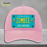 Zombie New Mexico Novelty License Plate Hat Unconstructed Cotton / Pink