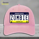 Zombie Pennsylvania State Novelty License Plate Hat Unconstructed Cotton / Pink