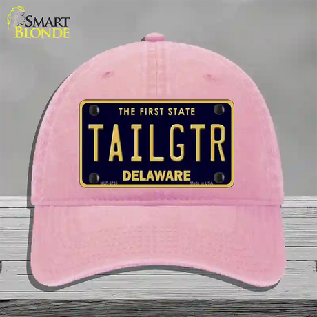 Tailgtr Delaware Novelty License Plate Hat Unconstructed Cotton / Pink