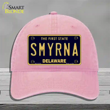 Smyrna Delaware Novelty License Plate Hat Unconstructed Cotton / Pink