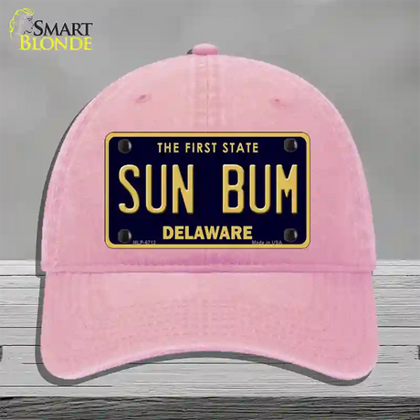 Sun Bum Delaware Novelty License Plate Hat Unconstructed Cotton / Pink