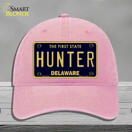 Hunter Delaware Novelty License Plate Hat Unconstructed Cotton / Pink