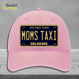 Moms Taxi Delaware Novelty License Plate Hat Unconstructed Cotton / Pink