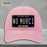 No Murci Delaware Novelty License Plate Hat Unconstructed Cotton / Pink