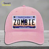 Zombie South Carolina Novelty License Plate Hat Unconstructed Cotton / Pink