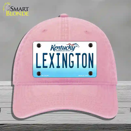 Lexington Kentucky Novelty License Plate Hat Unconstructed Cotton / Pink