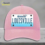 Louisville Kentucky Novelty License Plate Hat Unconstructed Cotton / Pink