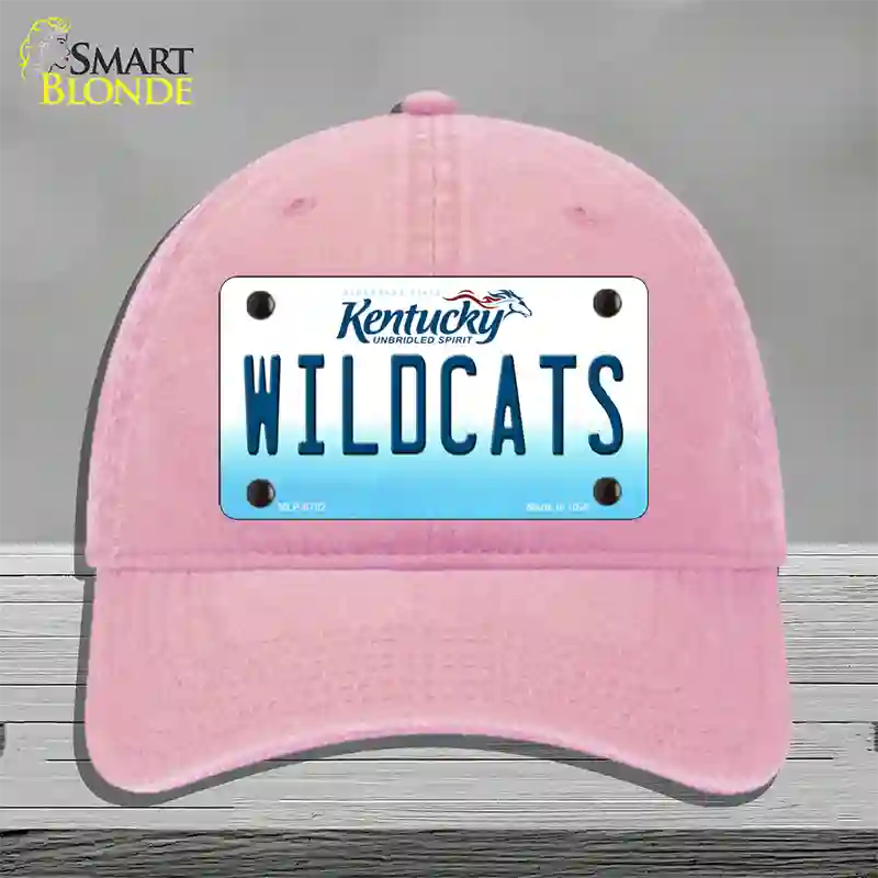 Wildcats Kentucky Novelty License Plate Hat Unconstructed Cotton / Pink