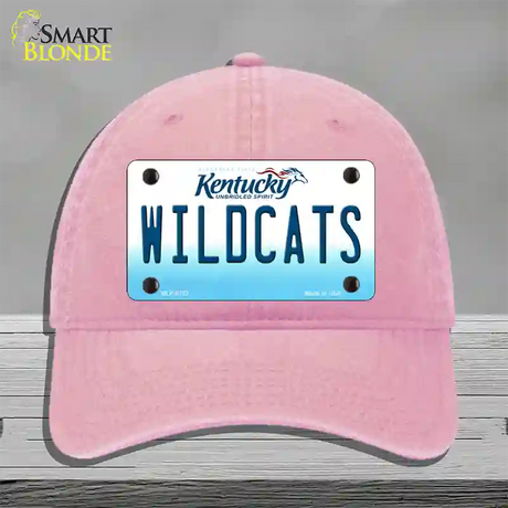 Wildcats Kentucky Novelty License Plate Hat Unconstructed Cotton / Pink