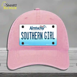 Southern Girl Kentucky Novelty License Plate Hat Unconstructed Cotton / Pink