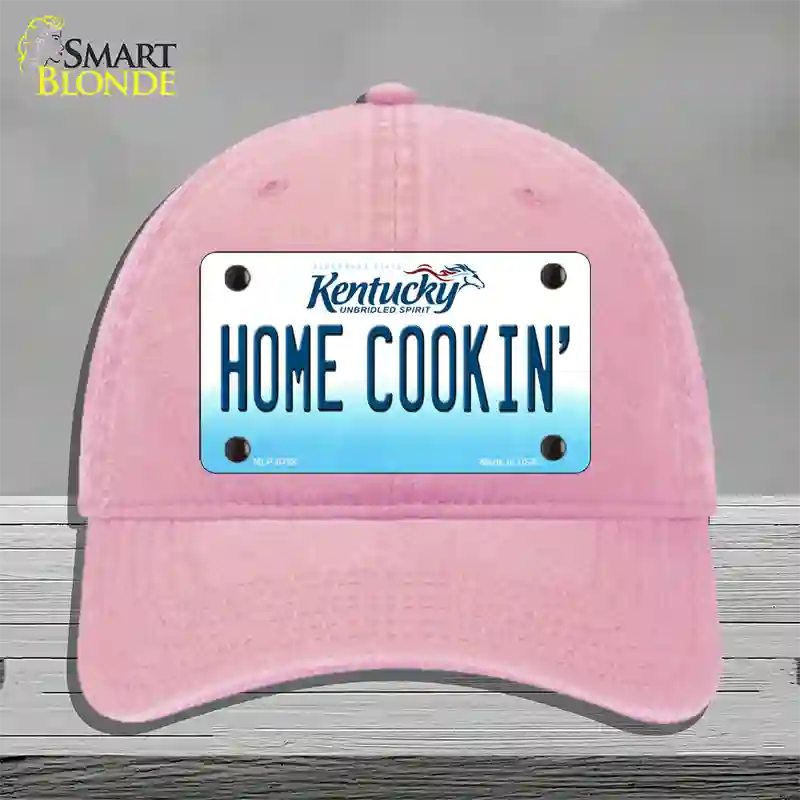 Home Cookin Kentucky Novelty License Plate Hat Unconstructed Cotton / Pink