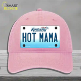 Hot Mama Kentucky Novelty License Plate Hat Unconstructed Cotton / Pink