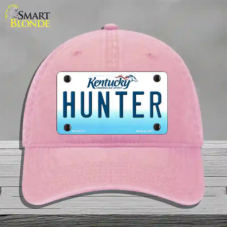 Hunter Kentucky Novelty License Plate Hat Unconstructed Cotton / Pink