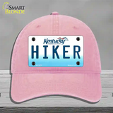 Hiker Kentucky Novelty License Plate Hat Unconstructed Cotton / Pink