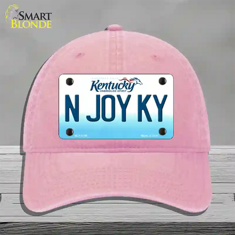 N Joy Kentucky Novelty License Plate Hat Unconstructed Cotton / Pink