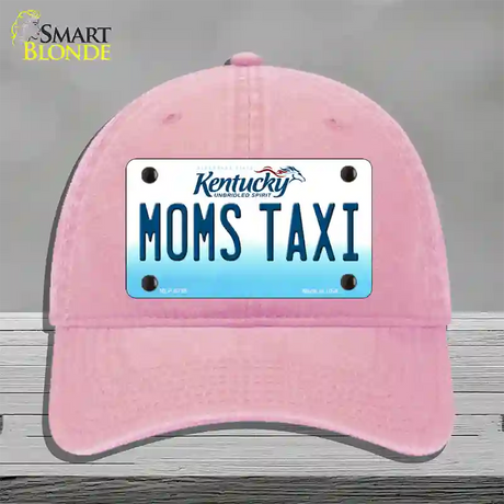 Moms Taxi Kentucky Novelty License Plate Hat Unconstructed Cotton / Pink