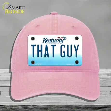 That Guy Kentucky Novelty License Plate Hat Unconstructed Cotton / Pink