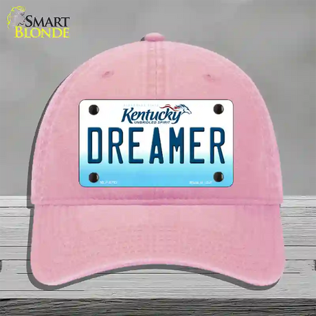 Dreamer Kentucky Novelty License Plate Hat Unconstructed Cotton / Pink