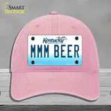 MMM Beer Kentucky Novelty License Plate Hat Unconstructed Cotton / Pink