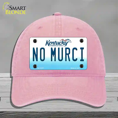 No Murci Kentucky Novelty License Plate Hat Unconstructed Cotton / Pink