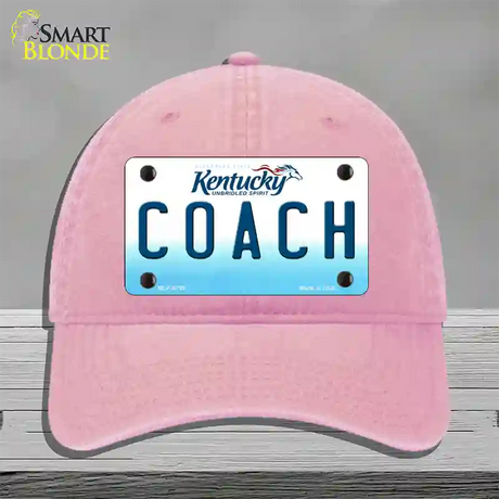 Coach Kentucky Novelty License Plate Hat Unconstructed Cotton / Pink