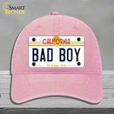 Bad Boy California Novelty License Plate Hat Unconstructed Cotton / Pink