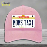 Moms Taxi California Novelty License Plate Hat Unconstructed Cotton / Pink