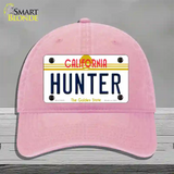 Hunter California Novelty License Plate Hat Unconstructed Cotton / Pink