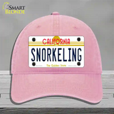 Snorkeling California Novelty License Plate Hat Unconstructed Cotton / Pink