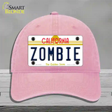 Zombie California Novelty License Plate Hat Unconstructed Cotton / Pink