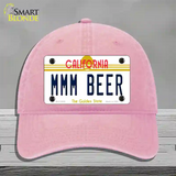 MMM Beer California Novelty License Plate Hat Unconstructed Cotton / Pink