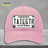 Tailgtr Puerto Rico Novelty License Plate Hat Unconstructed Cotton / Pink