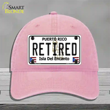 Retired Puerto Rico Novelty License Plate Hat Unconstructed Cotton / Pink