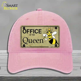 Office Of Queen Bee Novelty License Plate Hat Unconstructed Cotton / Pink