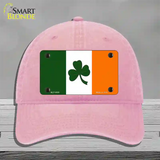 Shamrock Irish Flag Novelty License Plate Hat Unconstructed Cotton / Pink