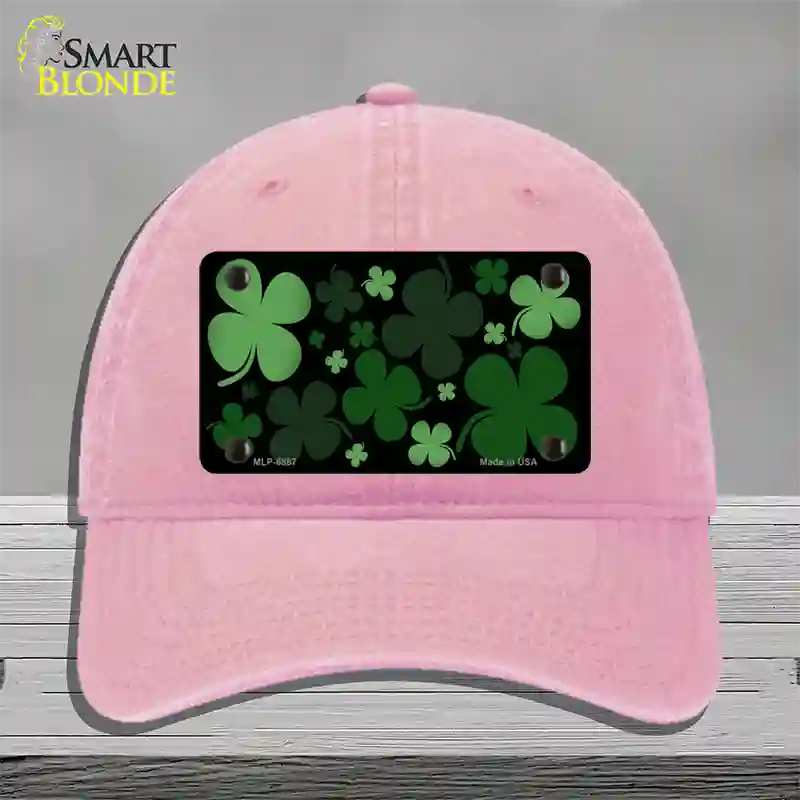 Clovers Novelty License Plate Hat Unconstructed Cotton / Pink