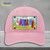 Laundry Self Service Novelty License Plate Hat Unconstructed Cotton / Pink