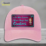 When Boys Had Cooties Novelty License Plate Hat Unconstructed Cotton / Pink