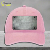 White Oil Rubbed Solid Novelty License Plate Hat Unconstructed Cotton / Pink