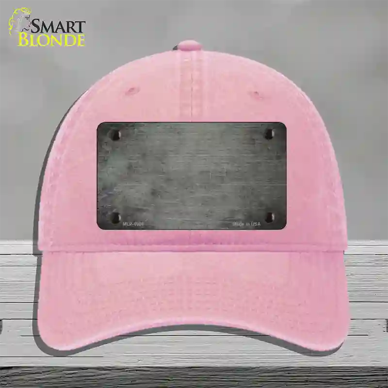 Gray Oil Rubbed Solid Novelty License Plate Hat Unconstructed Cotton / Pink