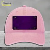 Purple Oil Rubbed Solid Novelty License Plate Hat Unconstructed Cotton / Pink