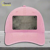 Tan Oil Rubbed Solid Novelty License Plate Hat Unconstructed Cotton / Pink