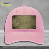 Gold Oil Rubbed Solid Novelty License Plate Hat Unconstructed Cotton / Pink